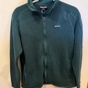 Patagonia Dark Green Sherpa-Lined Fleece Jacket